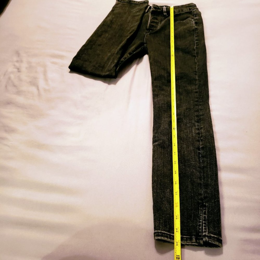 GOOD AMERICAN Skinny Jeans, Black Cotton High Rise Button Fly Pocket Casual 0/25 - Picture 12 of 16